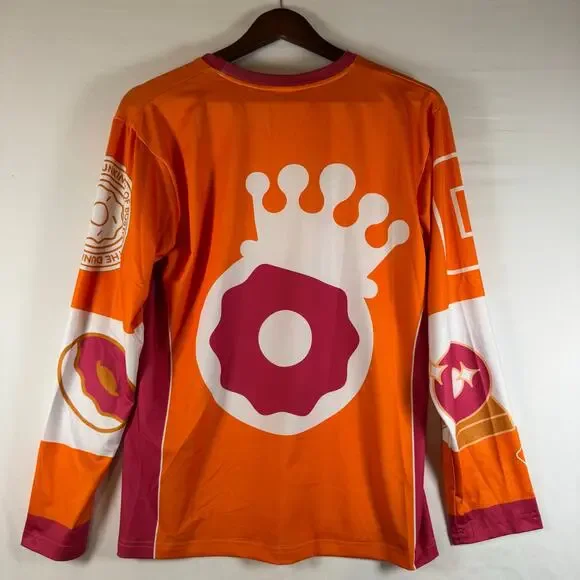 Dunkin’ Donuts Men’s S/M Dunkings Performance Shirt Orange Stretch Lightweight - Picture 5 of 9